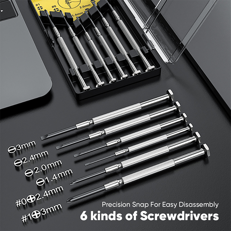 Mitsushi 6PCS Precision A Built-In Strong Magnet Mini Screwdriver Set