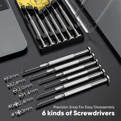 Mitsushi 6PCS Precision A Built-In Strong Magnet Mini Screwdriver Set