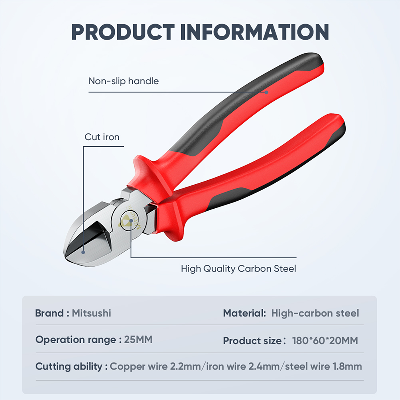 Mitsushi High-Carbon Steel Knife Diagonal Cutting Pliers