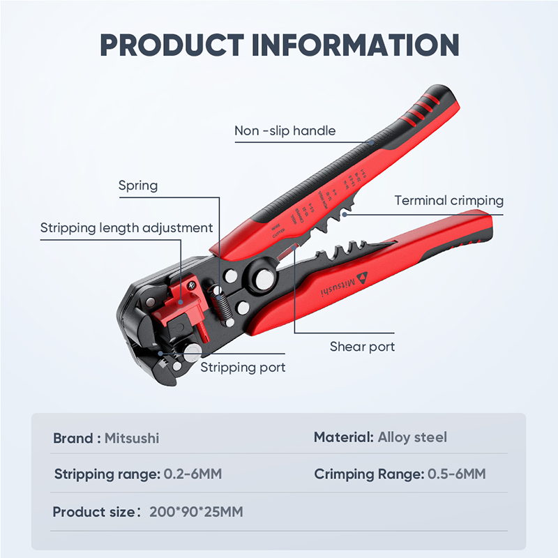 Mitsushi 8Inch Network Wire Strippers Pliers