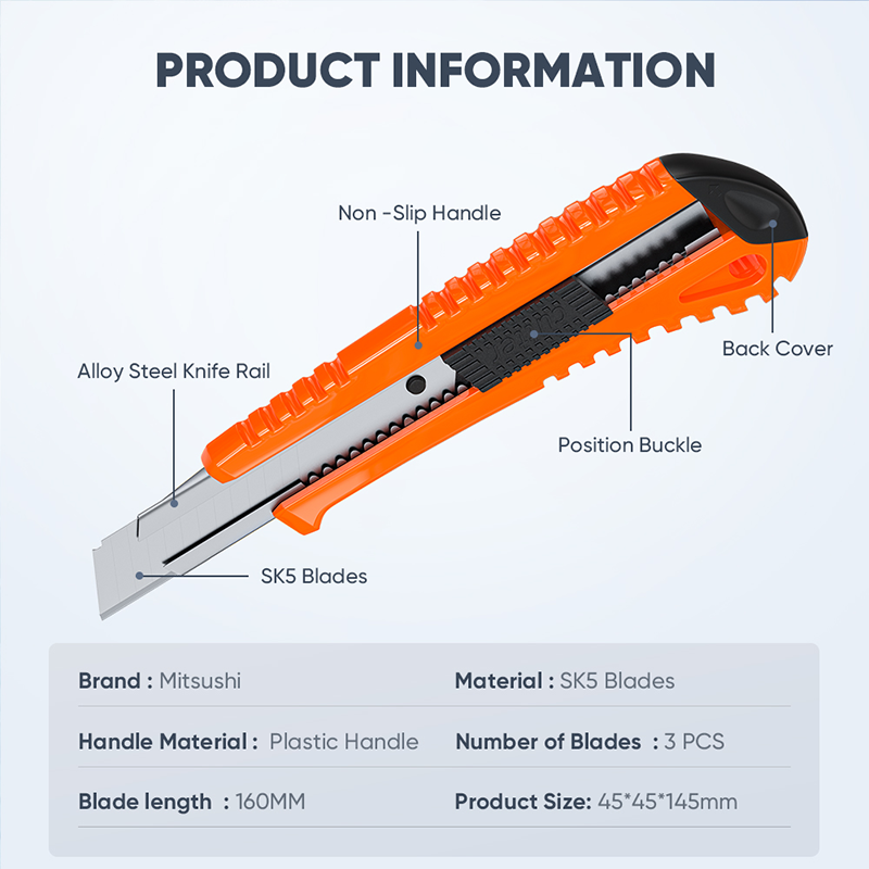 Mitsushi 6 Inch Utility Knife With Replaceable Blade
