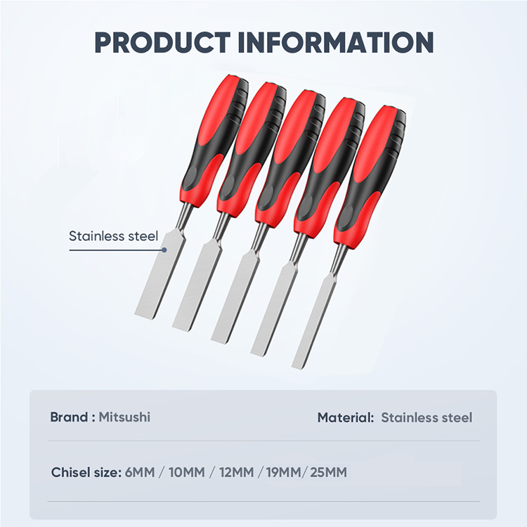 Mitsushi Industrial Wood Carving Tools Flat Chisel