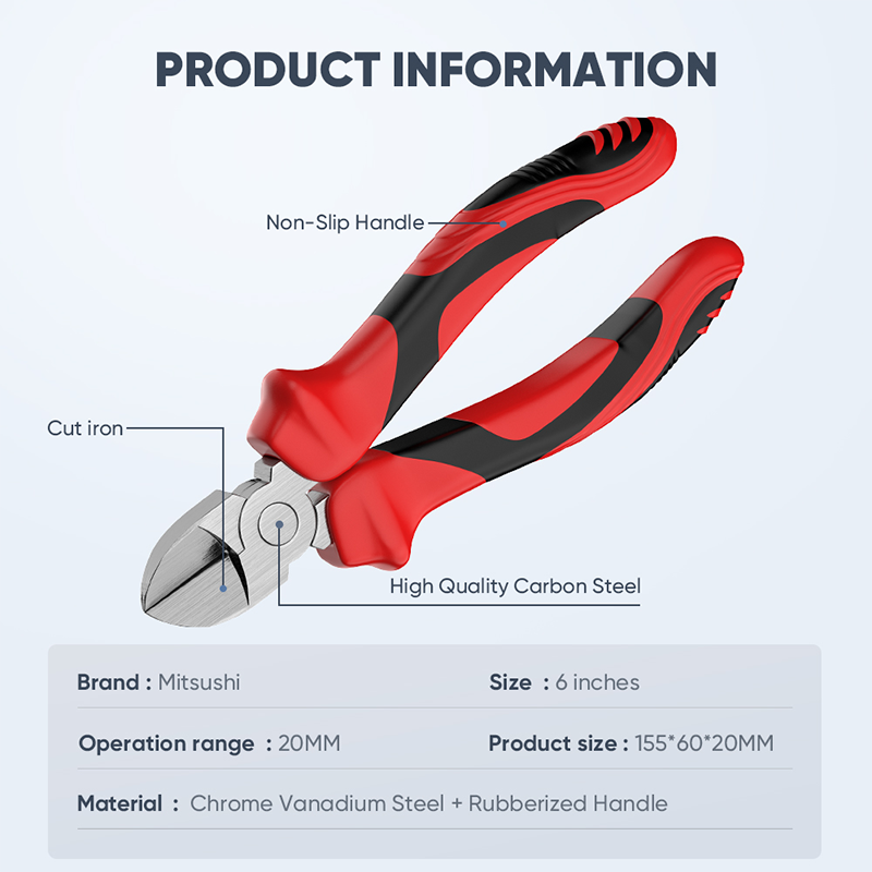 Mitsushi High-Carbon Steel Knife Diagonal Cutting Pliers