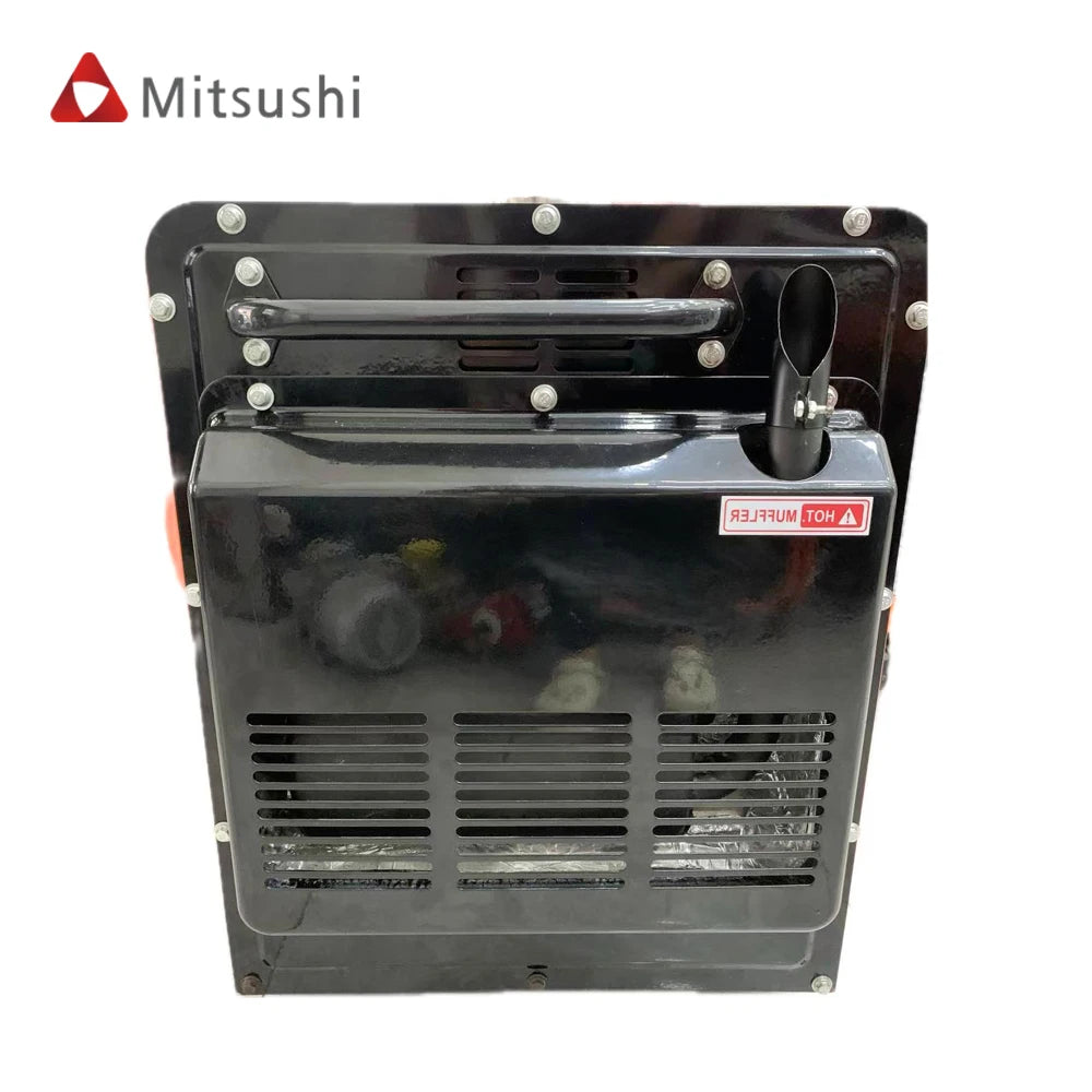6KW Portable Silent Diesel Generator Set Single Phase 220v Power Alternator with Options 60Hz Frequency for 6000W