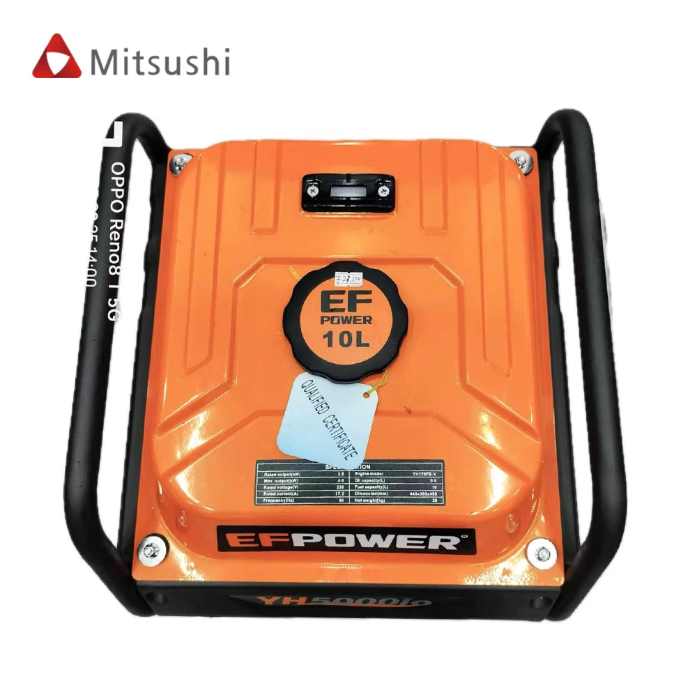 Open Frame Petrol Generator 4KW with Low Noise High Quality Gasoline Engine for Sale 220v Rated Voltage