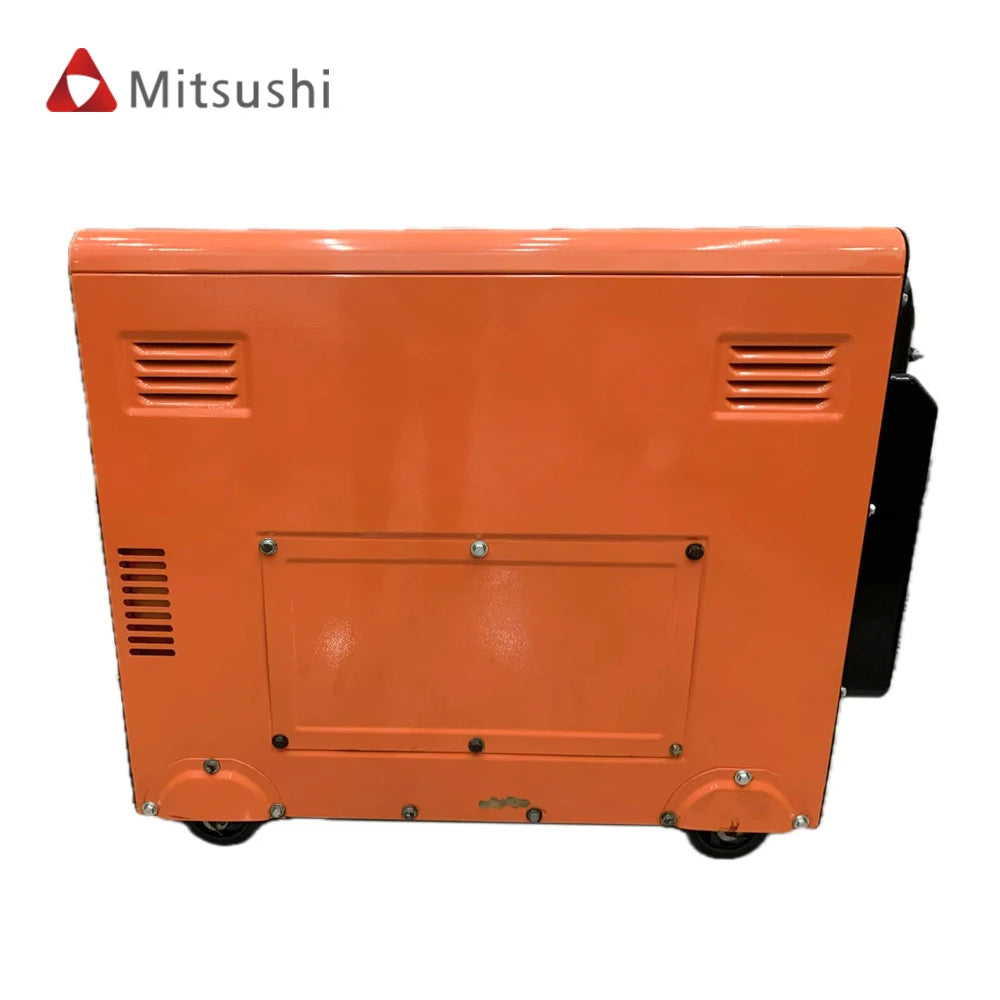 6KW Portable Silent Diesel Generator Set Single Phase 220v Power Alternator with Options 60Hz Frequency for 6000W
