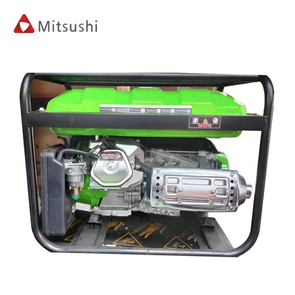 Power Gasoline Generator Set 220V Electric/manual Start with Movable Wheels and Handrails