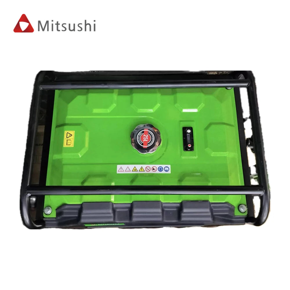 Power Gasoline Generator Set 220V Electric/manual Start with Movable Wheels and Handrails